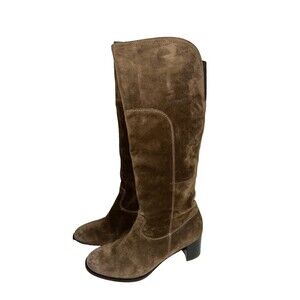 Paul Green Women’s Tall Suede Heeled Boots size 5.5/ 8 US Brown Zip Up